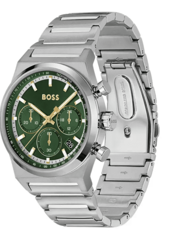 Montre Hugo Boss 1514220 vert avec boutons poussoirs pour homme au Maroc.