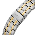 Montre Hugo Boss 1514247 bicolore détails des maillons or et argent pour homme au Maroc.