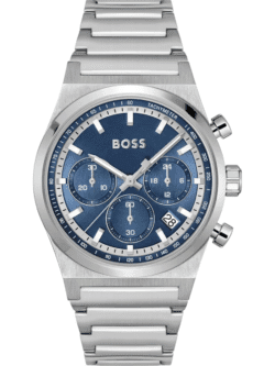 Montre Hugo Boss 1514250 bleu avec cadran soleillé pour homme au Maroc.