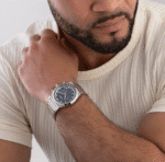 Montre Hugo Boss 1514250 bleu avec bracelet acier brossé pour homme au Maroc.