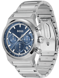 Montre Hugo Boss 1514250 bleu avec boutons poussoirs pour homme au Maroc.