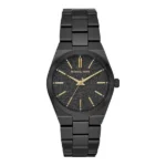 montre michael kors mk6625 cadran noir acier noir pour femme au maroc