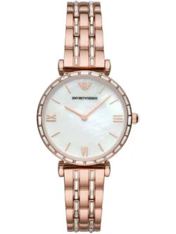 emporio armani ar11294 montre femme cadran nacre bracelet rose gold face