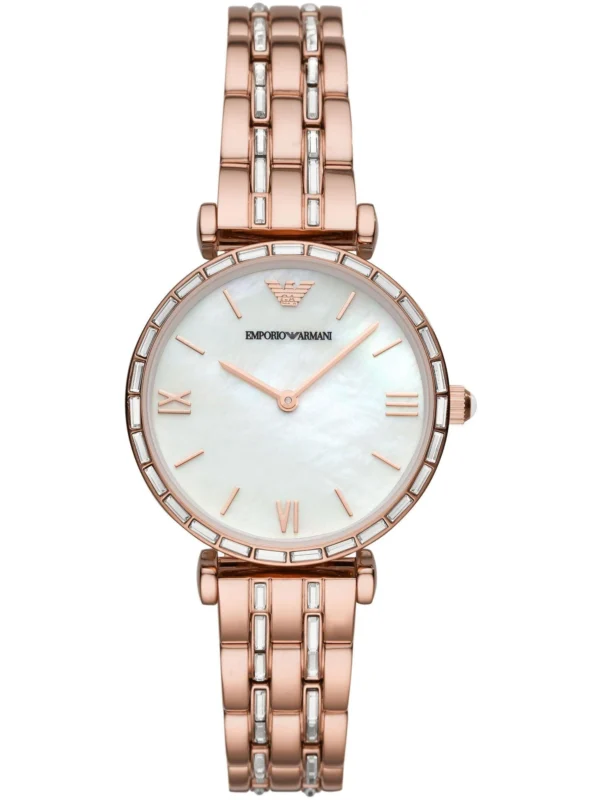 emporio armani ar11294 montre femme cadran nacre bracelet rose gold face