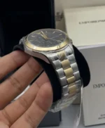 emporio armani ar11527 montre homme bracelet bicolore detail