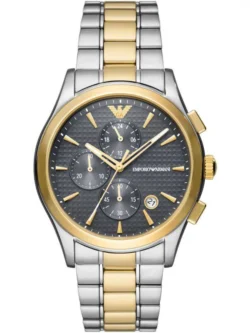 emporio armani ar11527 montre homme cadran gris chronographe face