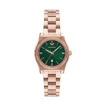 emporio armani ar11639 montre femme cadran vert bracelet rose gold face