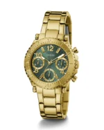 Cadran vert sunray de la montre femme GUESS GW0465L5 Cosmic