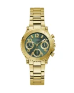 Montre femme GUESS GW0465L5 Cosmic dorée avec cadran vert sunray