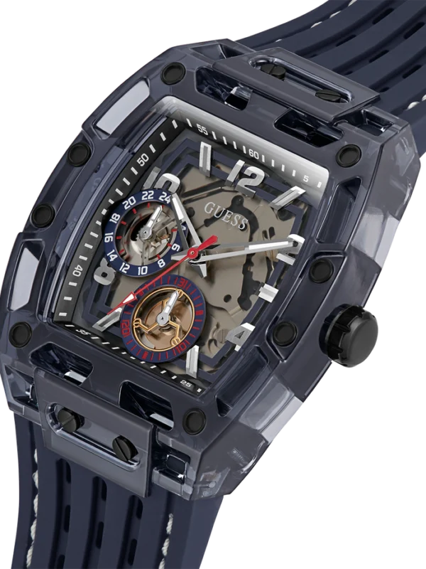 Cadran skeleton multifonction de la montre homme GUESS GW0499G1