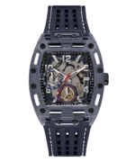 Montre homme GUESS GW0499G1 Phoenix navy avec cadran skeleton et bracelet silicone bleu marine