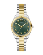 guess gw0735l2 luna montre femme cadran vert chiffres arabes face