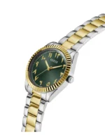 guess gw0735l2 montre femme detail lunette cannelee