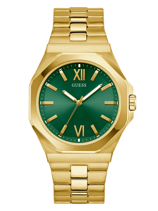 Montre GUESS GW0849G2 Emperor à cadran vert et bracelet acier doré