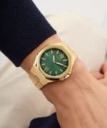 Montre homme Guess Emperor GW0849G2 avec cadran vert et bracelet doré