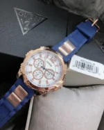 Cadran blanc multifonction de la montre femme GUESS W0325L8