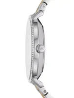 Profil du boîtier en acier de la montre Michael Kors MK1041 Pyper