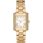 Montre femme Michael Kors MK4640 Emery dorée avec cadran blanc et détails pavés