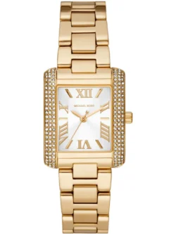 Montre femme Michael Kors MK4640 Emery dorée avec cadran blanc et détails pavés