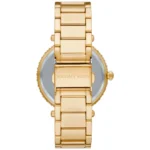 Fermoir du bracelet doré de la montre femme Michael Kors MK4693 Parker