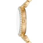 Profil du boîtier doré de la montre femme Michael Kors MK4693 Parker