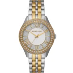 Montre femme Michael Kors MK4811 Harlowe bicolore avec cadran argenté pavé