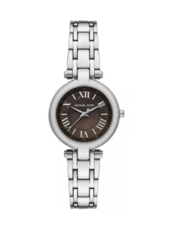 Montre femme Michael Kors MK4894 Laney argentée avec cadran marron et chiffres romains