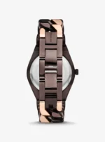 michael kors mk7501 montre femme bracelet chaine bicolore detail dos
