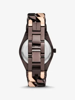 michael kors mk7501 montre femme bracelet chaine bicolore detail dos