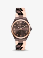 michael kors mk7501 montre femme cadran chocolat bracelet rose gold face