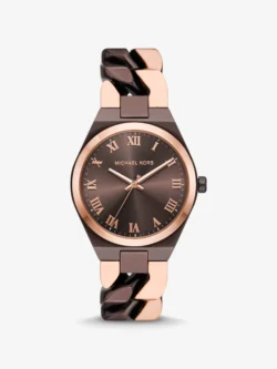 michael kors mk7501 montre femme cadran chocolat bracelet rose gold face