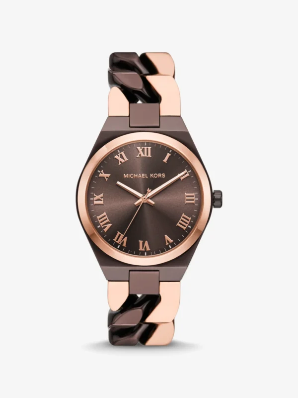 michael kors mk7501 montre femme cadran chocolat bracelet rose gold face