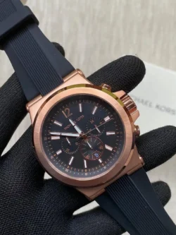 michael kors mk8184 montre homme cadran noir or rose