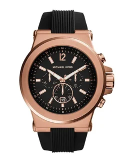michael kors mk8184 montre homme cadran noir or rose face