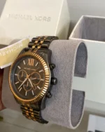michael kors mk8561 lexington montre homme profil boitier lunette cannelee