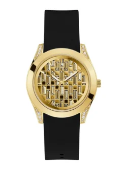 Montre femme GUESS GW0109L1 Clarity dorée avec cadran à cristaux baguette