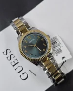 montre femme guess luna gw0735l2 cadran vert chiffres arabes