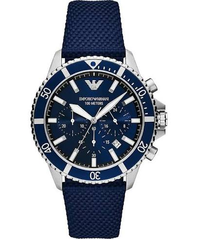 montre-homme-emporio-armani-ar11588-chronographe-cadran-bleu-maroc Montre homme Emporio Armani AR11588 chronographe cadran bleu et boîtier acier argenté 43 mm disponible au Maroc