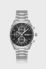 Montre BOSS Grand Prix 40 58564944 chronographe cadran noir vue de face
