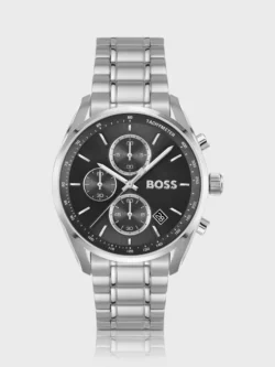 Montre BOSS Grand Prix 40 58564944 chronographe cadran noir vue de face