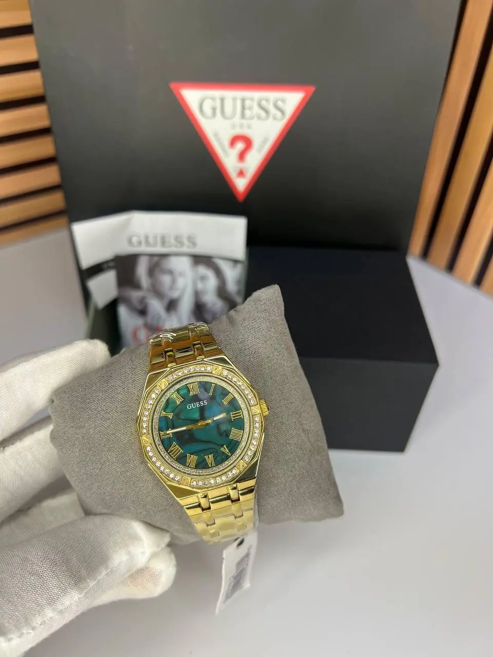 Montre Guess GW0770L2 Desire femme dorée cadran vert au Maroc