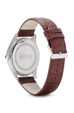 Montre Hugo Boss 1513041 Ambassador cadran gris bracelet cuir croco 43mm
