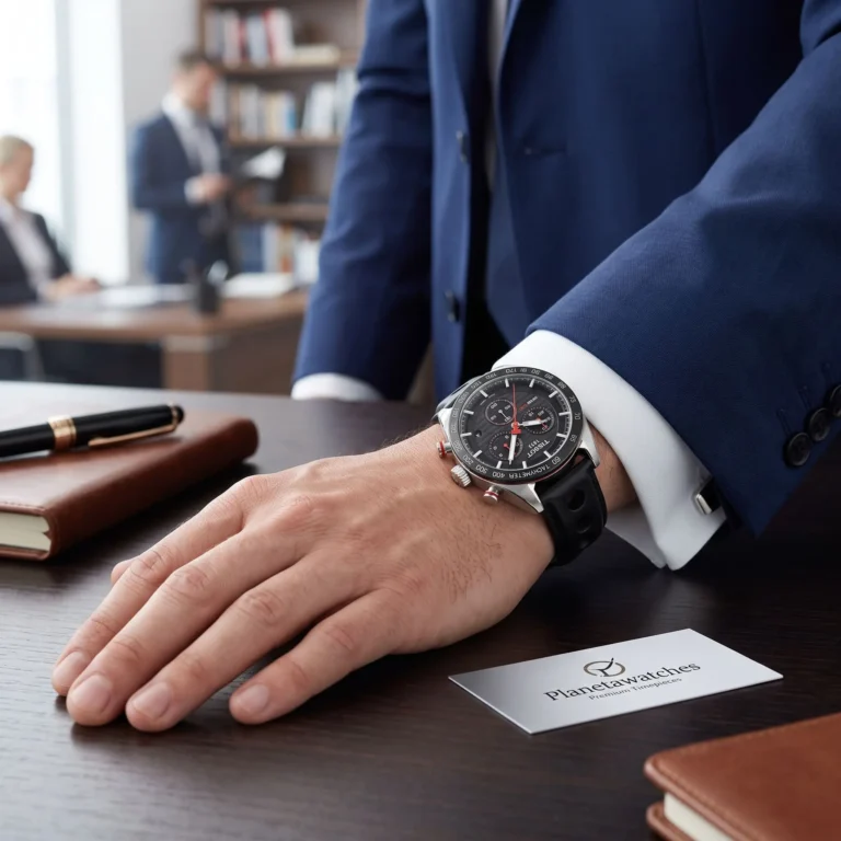 Montres pour femmes et hommes au Maroc Montre Tissot pour homme portée au poignet avec costume