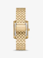 Dos du bracelet en acier doré et fermoir à boucle déployante de la montre Michael Kors MK4826