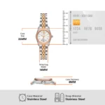 Schéma des dimensions de la montre Michael Kors MK4987 : boîtier 26mm et épaisseur 8mm