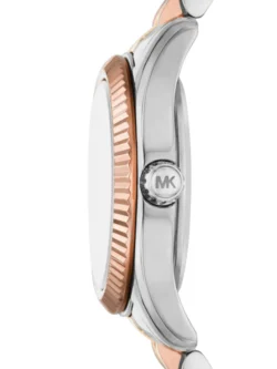 Profil du boîtier de 8mm et couronne siglée MK de la montre Michael Kors MK4987