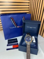 Montre Tommy Hilfiger 1710453 homme, coffret et accessoires, cadran et bracelet visibles en détail