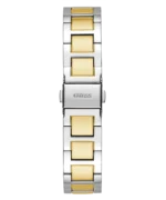 Bracelet bicolore de la montre Guess GW0404L2 Dawn femme avec fermoir déployant gravé Guess