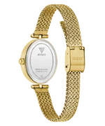 Dos de la montre Guess GW0935L2 femme en acier doré avec les mentions Water Resistant et Japan Mov't