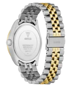 Montre Guess GW0977G4 Jaden homme vue de dos, fond acier gravé 50 mètres et Japan Mov't, fermoir siglé GUESS